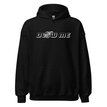 Funny Car Enthusiast Hoodie Blow Me Turbo Sweatshirt in black